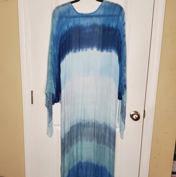 Ombre Blue Cover Up/Duster - Picture 3 of 5